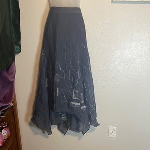 NIC+ZOE Blue High Low Skirt